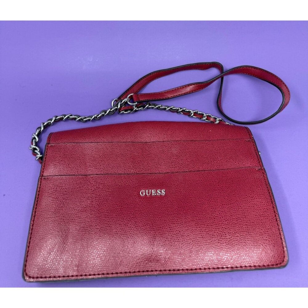 Guess Red Handbag Crossbody 10" Purse